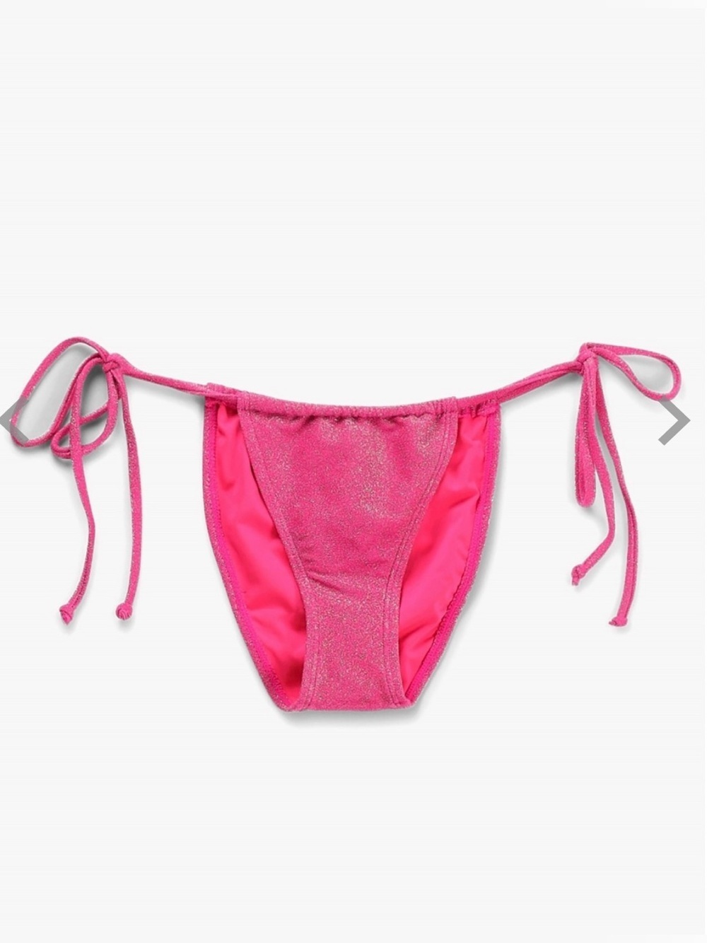 Good American Sparkle Tiny Ties Bikini Bottoms Size 2/Med